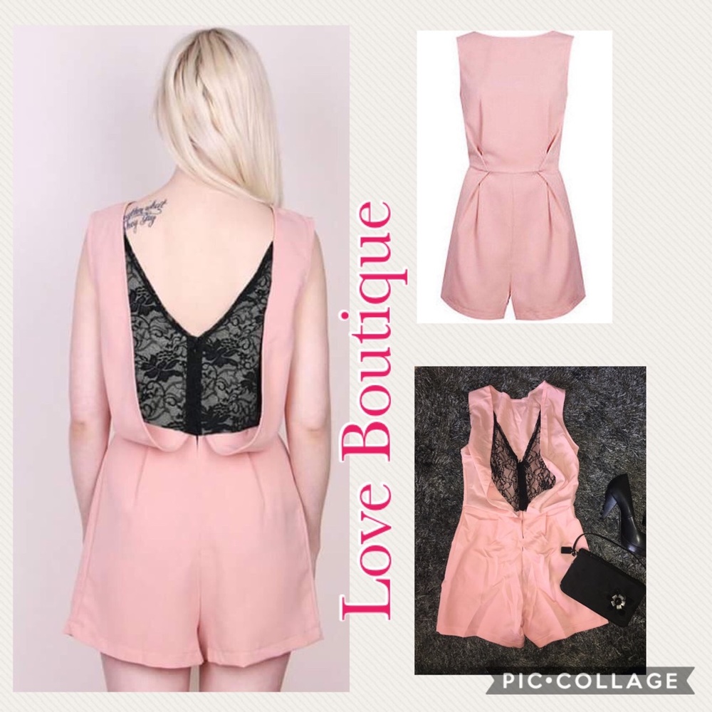 Lace-Back Playsuit - Picture 2 of 4